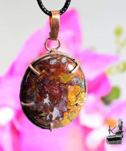 Pendentif Aedd - agate plume sertie cuivre – Image 5