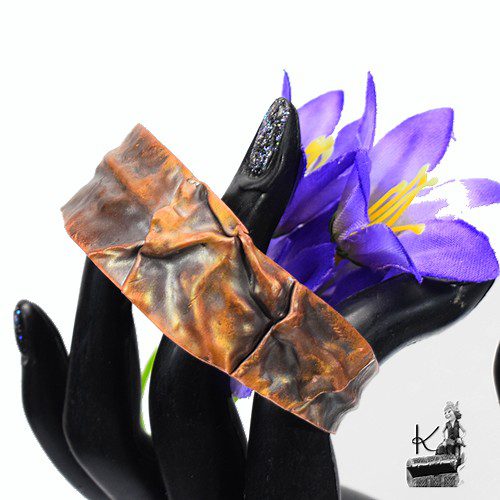 Réservé : Bracelet manchette Fauve - cuivre naturel – Image 3