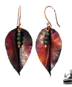 Boucles d'oreille Jolan - agate mousse – Image 9