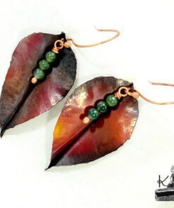 Boucles d'oreille Jolan - agate mousse – Image 7