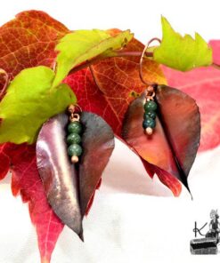 Boucles d'oreille Jolan - agate mousse – Image 6