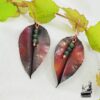 Boucles d'oreille jolan en cuivre et agate mousse