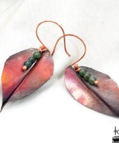 Boucles d'oreille Jolan - agate mousse – Image 4