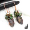 boucles d'oreille oaku en jade et cuivre