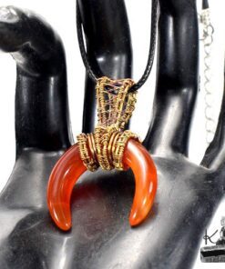 Pendentif Sohalia - lune en cornaline – Image 2