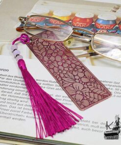 Marque pages tebi en cuivre avec perles en jade