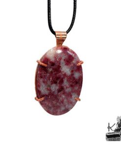 Pendentif Alys - thulite sertie cuivre – Image 10