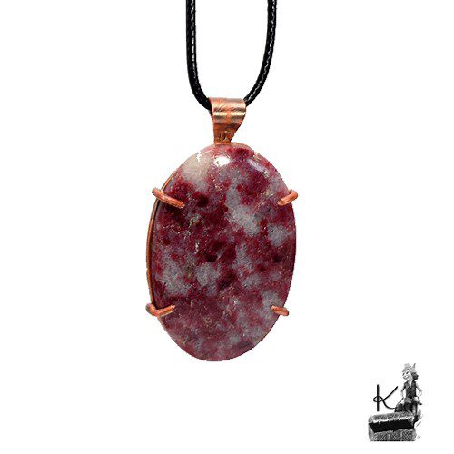 Pendentif Alys - thulite sertie cuivre – Image 10