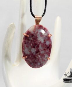 Pendentif Alys - thulite sertie cuivre – Image 8