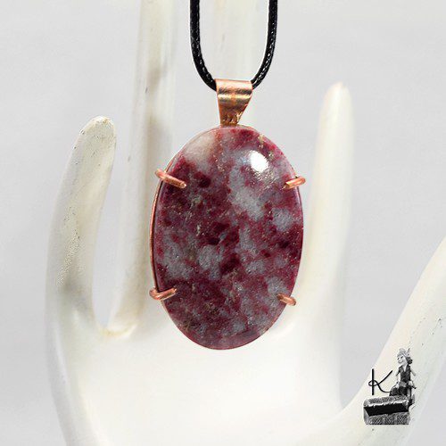 Pendentif Alys - thulite sertie cuivre – Image 8