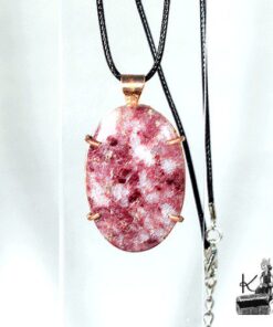 Pendentif Alys - thulite sertie cuivre – Image 7