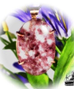 Pendentif Alys - thulite sertie cuivre – Image 6