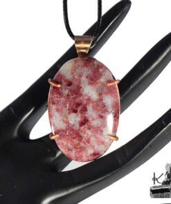 Pendentif Alys - thulite sertie cuivre – Image 5