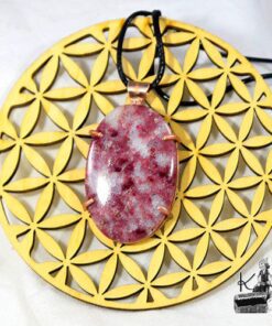 Pendentif Alys - thulite sertie cuivre – Image 4