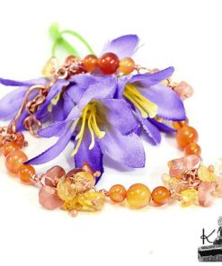 Bracelet en citrine et cornaline