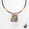 collier fauve en cuivre et crazy lace agate