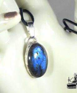 Réservé : Pendentif Cathy - labradorite bleue