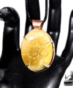 Pendentif Betrys - Fossile corail sertie cuivre – Image 4