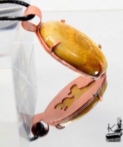 Pendentif Betrys - Fossile corail sertie cuivre – Image 2