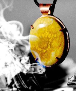 Pendentif Betrys - Fossile corail sertie cuivre – Image 6