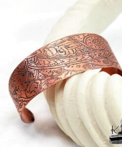 bracelet manchette levias en cuivre