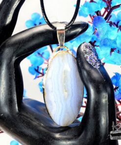 Pendentif Enda - agate dentelle bleu – Image 6