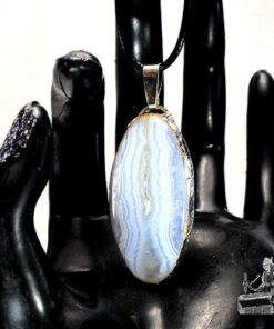 Pendentif Enda - agate dentelle bleu – Image 5