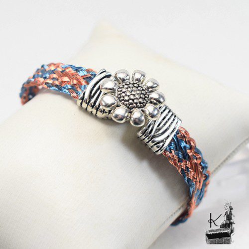 Bracelet tressé Eyvor - en cuivre naturel et coloré – Image 2