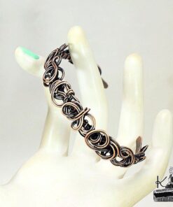 bracelet glynis en cuivre naturel patiné