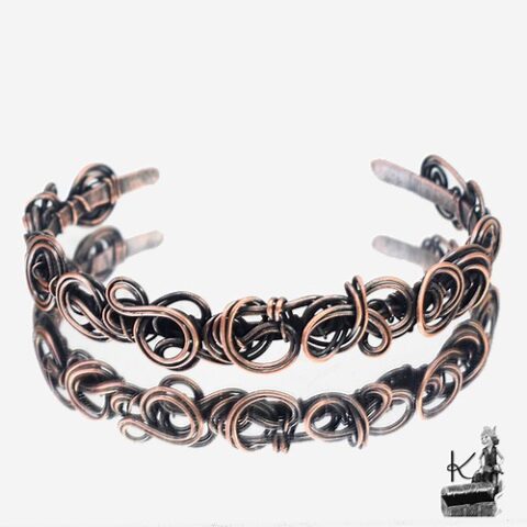 Bracelet Rigide Cuivre Jaune Vintage - Motifs Papillons, Style Manchette, Années 70