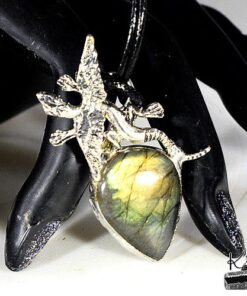 Pendentif Gronk - labradorite et dragon – Image 2