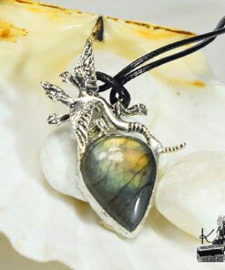 Pendentif Gronk - labradorite et dragon – Image 4