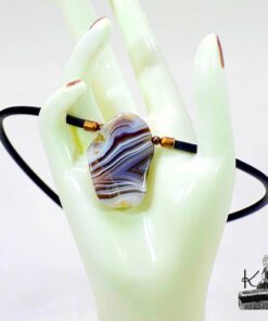 Collier en agate rubanée