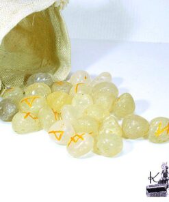 set de runes futhark en quartz transparent