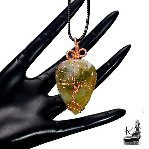 Pendentif Arbre de vie Neacel - agate mousse – Image 8