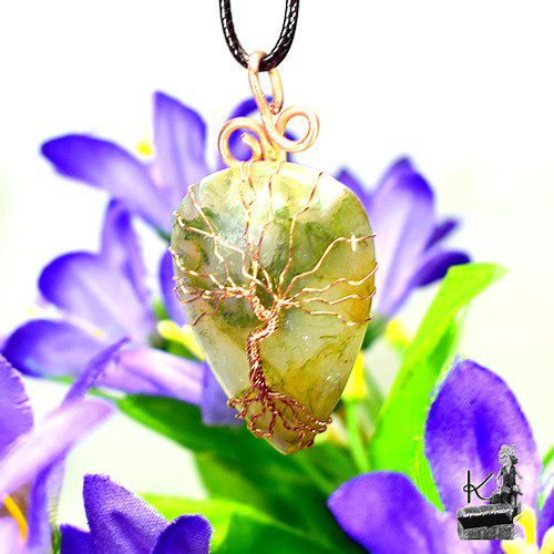 Pendentif Arbre de vie Neacel - agate mousse – Image 7