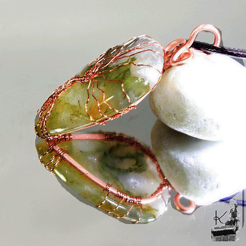 Pendentif Arbre de vie Neacel - agate mousse – Image 5