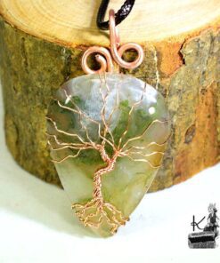 Pendentif Arbre de vie Neacel - agate mousse – Image 4