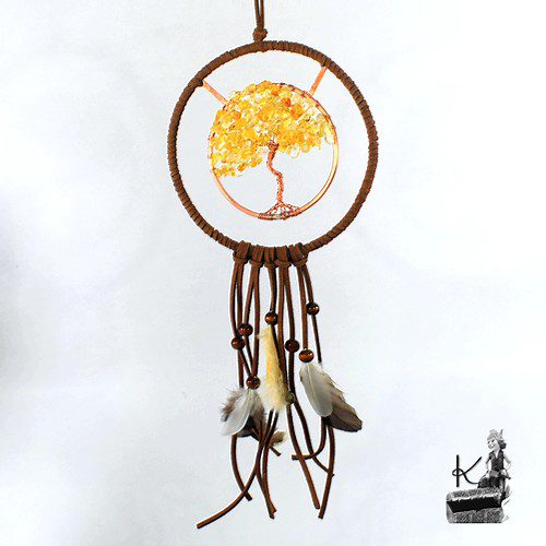 Dreamcatcher Brucie avec arbre de vie en citrine