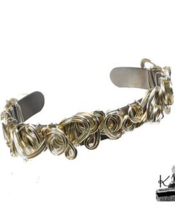 bracelet eltas en aluminium et plaqué argent
