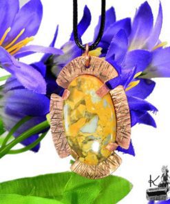 Pendentif Mireille - jaspe maligano et cuivre – Image 8