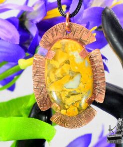 Pendentif Mireille - jaspe maligano et cuivre – Image 7