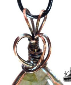Pendentif Arwen - labradorite wire wrapped avec cuivre – Image 8