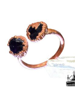 Bague Eluri - améthyste et cuivre taille 55 – Image 7