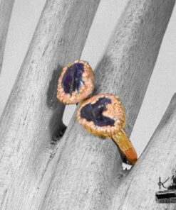 Bague Eluri - améthyste et cuivre taille 55 – Image 6