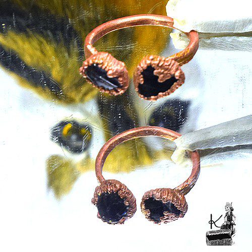 Bague Eluri - améthyste et cuivre taille 55 – Image 5