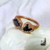 Bague ajustable eluri en cuivre et améthyste