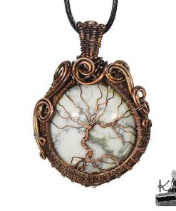 pendentif Hoela -arbre de vie sur howlite