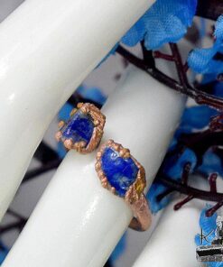 Bague Moyfrid - lapis lazuli et cuivre taille 55 – Image 5