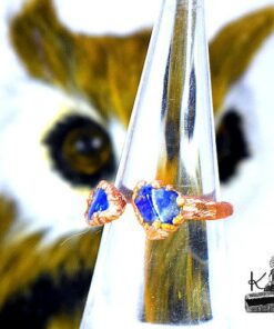 Bague Moyfrid - lapis lazuli et cuivre taille 55 – Image 2